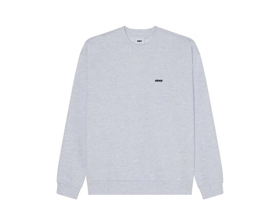Shields Extra Heavy Crew Ash Grey 111600100 Obey Shields Extra Heavy Crew Ash Grey 111600100