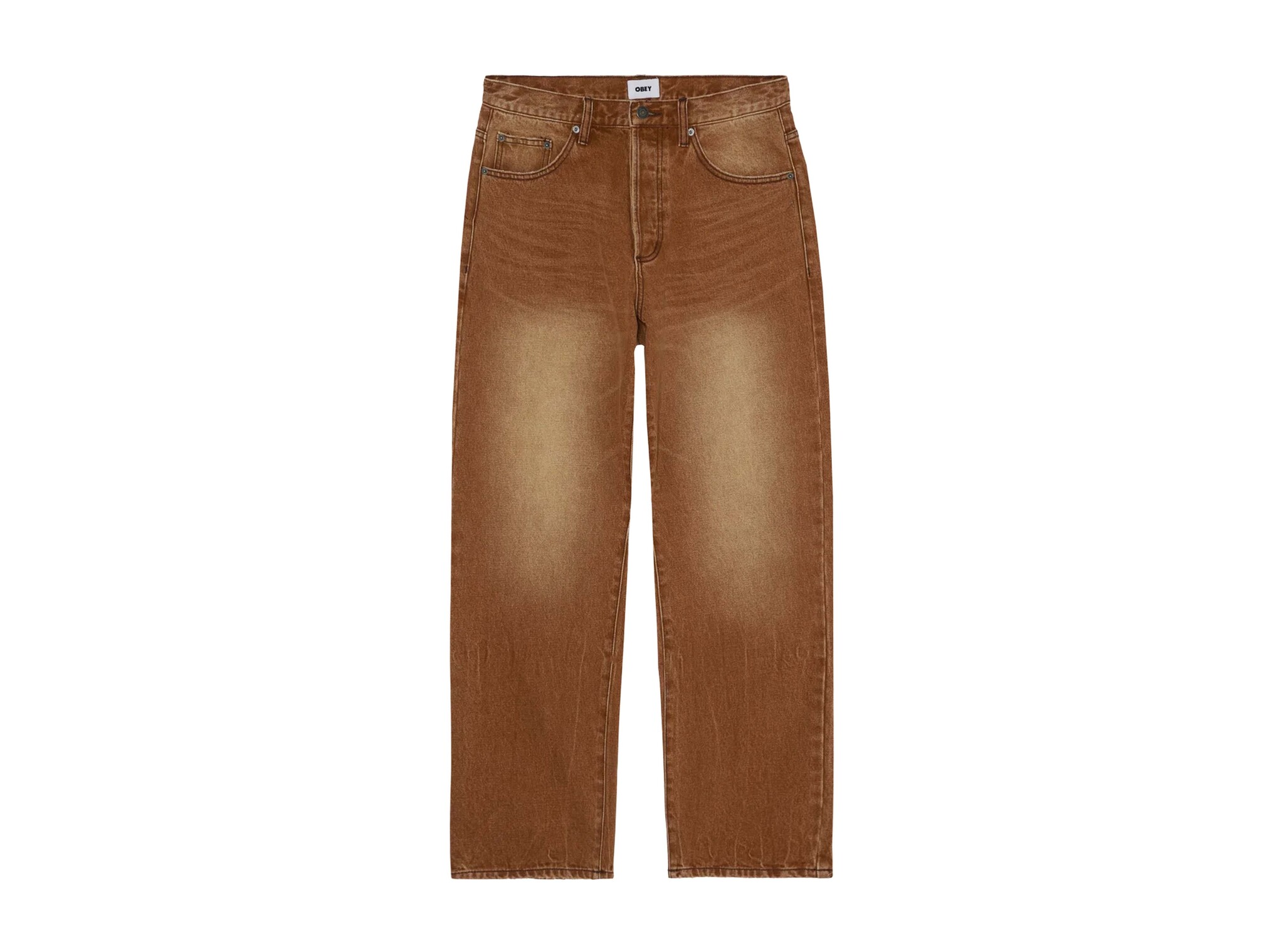 Boxcar Straight Leg Denim Archive Brown 142010119 Obey Boxcar Straight Leg Denim Archive Brown 142010119