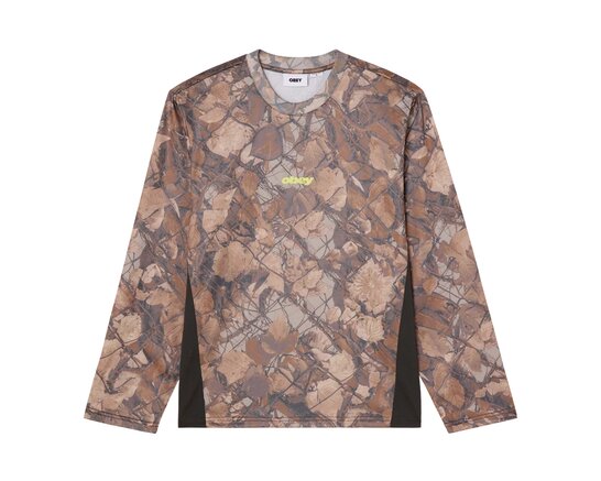 Basecamp Knit LS Shirt Fence Camo Multi 131030151 Obey Basecamp Knit LS Shirt Fence Camo Multi 131030151