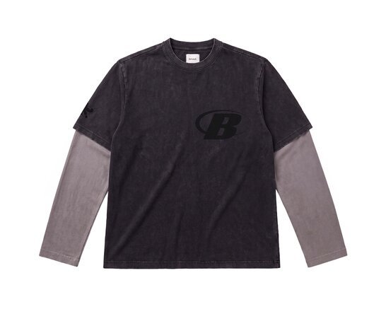 Layered Capital Longsleeve Faded Black BT2690 002 Bruut Layered Capital Longsleeve Faded Black BT2690 002