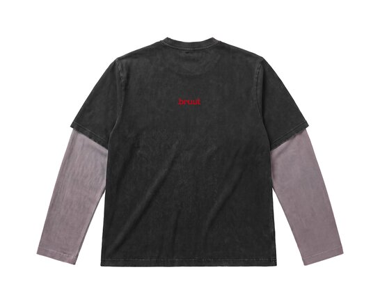 Layered Capital Longsleeve Faded Black BT2690 002 Bruut Layered Capital Longsleeve Faded Black BT2690 002