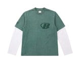 Layered Capital Longsleeve Green Off White BT2690 001 Bruut Layered Capital Longsleeve Green Off White BT2690 001