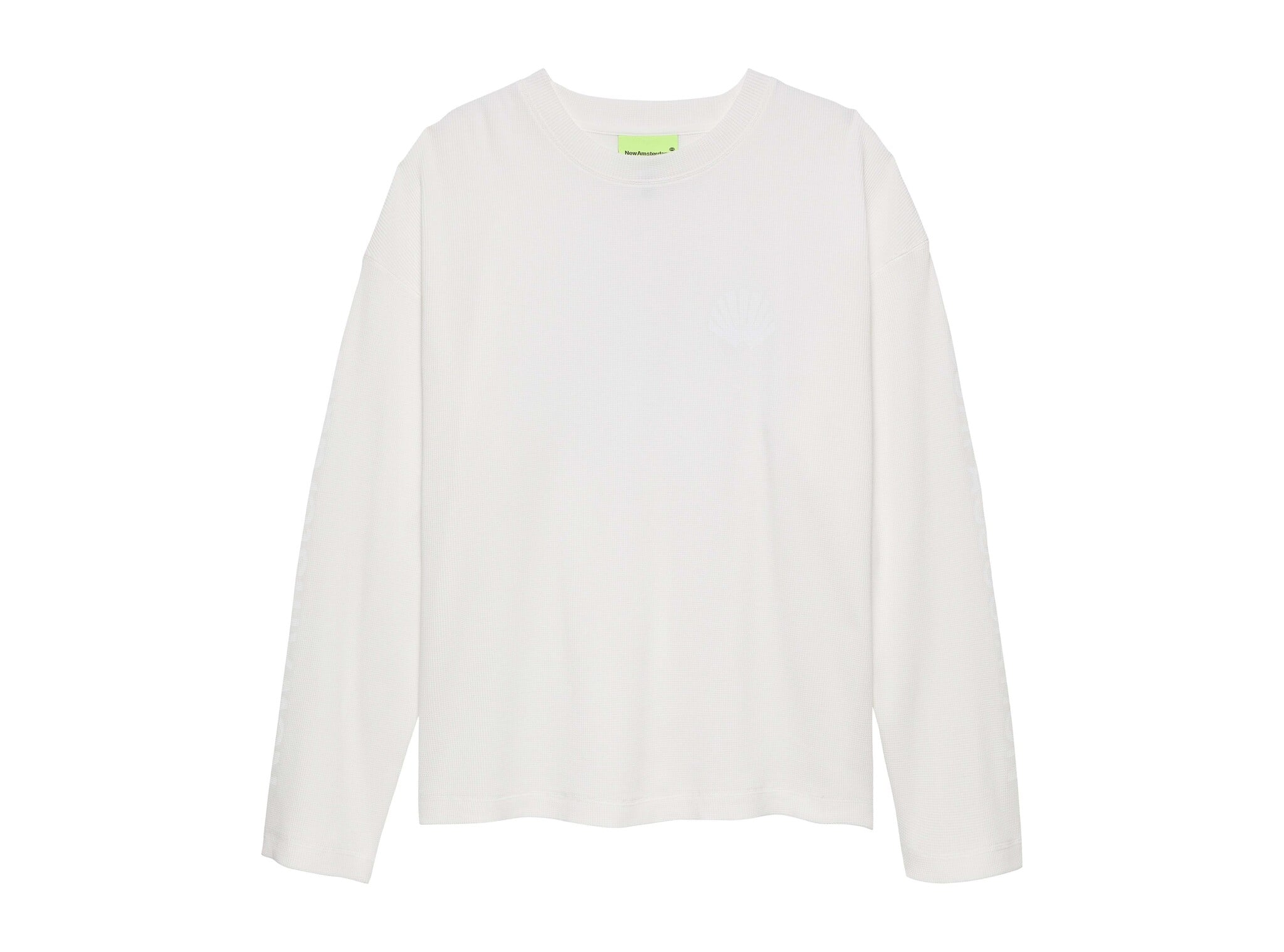 Logo Longsleeve Waffle White 2602092002 New Amsterdam Surf Association Logo Longsleeve Waffle White 2602092002
