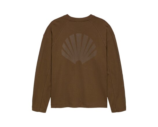 New Amsterdam Surf Association Logo Longsleeve Waffle Brown 2602092001