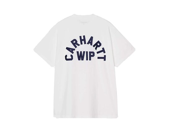 Carhartt WIP SS Arch Script T-Shirt White Dark Navy I037255.12H.XX.03