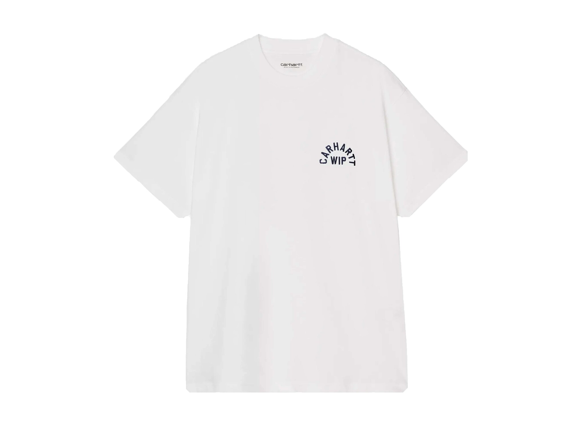 Carhartt WIP SS Arch Script T-Shirt White Dark Navy I037255.12H.XX.03