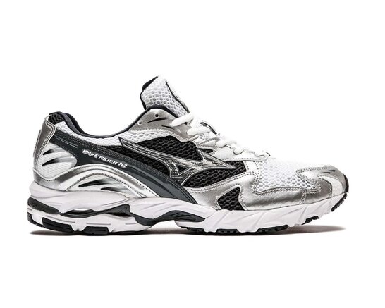 Wave Rider 10 White Silver Black D1GA210405 Mizuno Wave Rider 10 White Silver Black D1GA210405