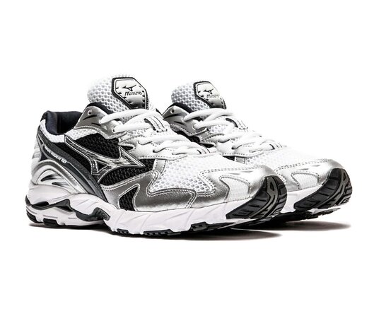 Wave Rider 10 White Silver Black D1GA210405 Mizuno Wave Rider 10 White Silver Black D1GA210405