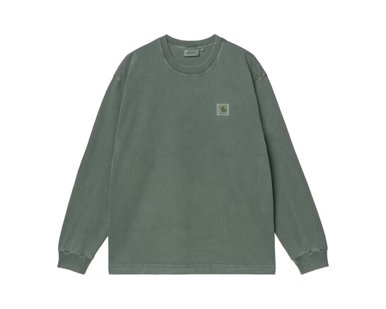 LS Vista T Shirt Dark Scarab Garment Dyed I030779.3U0.GD.03 Carhartt WIP LS Vista T Shirt Dark Scarab Garment Dyed I030779.3U0.GD.03