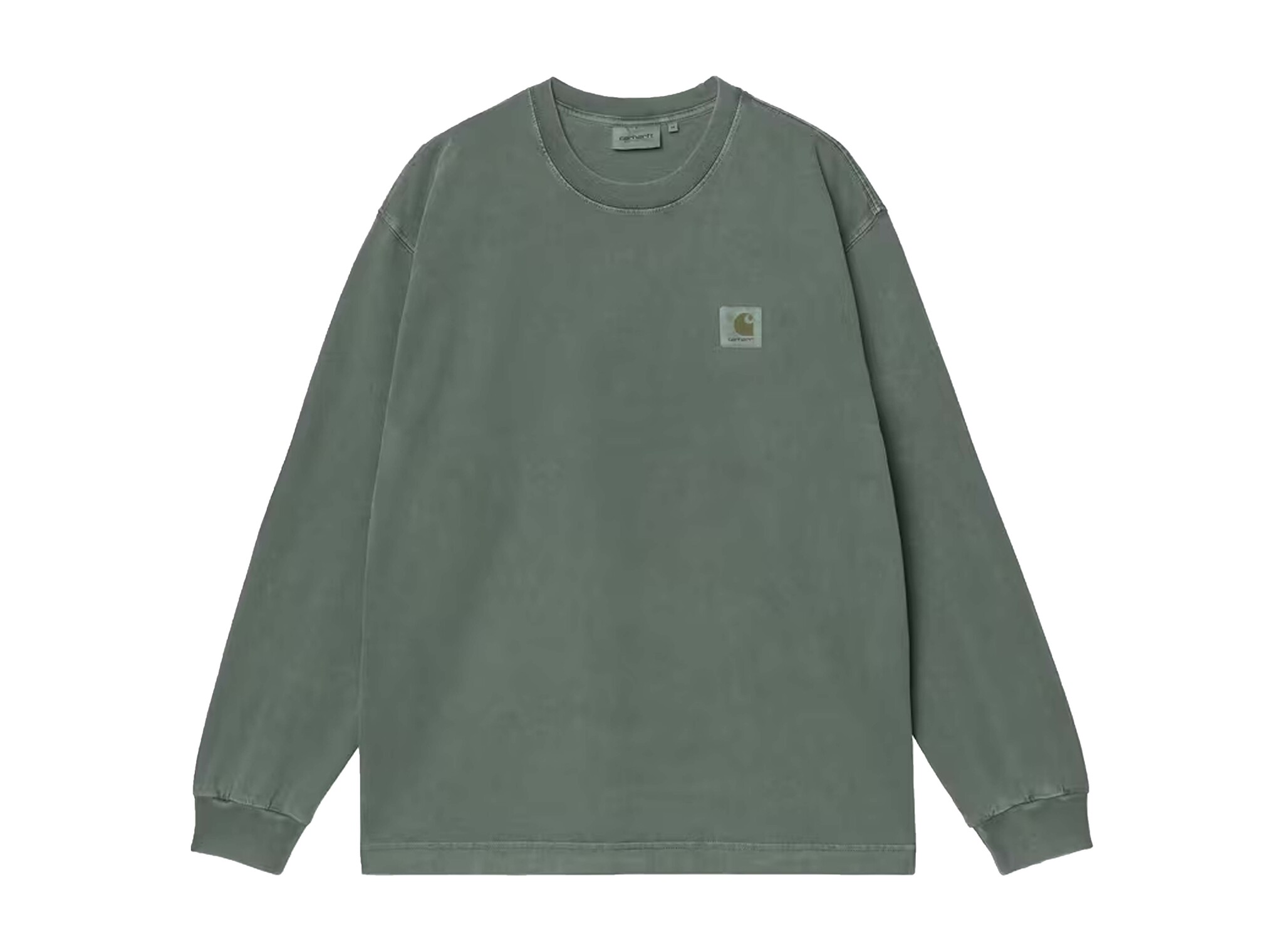 LS Vista T Shirt Dark Scarab Garment Dyed I030779.3U0.GD.03 Carhartt WIP LS Vista T Shirt Dark Scarab Garment Dyed I030779.3U0.GD.03