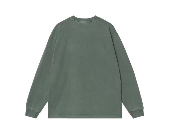 LS Vista T Shirt Dark Scarab Garment Dyed I030779.3U0.GD.03 Carhartt WIP LS Vista T Shirt Dark Scarab Garment Dyed I030779.3U0.GD.03