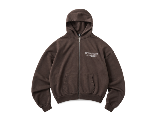 Olympic Roots Zip Hoodie Peppercorn CC 63027 703 Collectiq Olympic Roots Zip Hoodie Peppercorn CC 63027 703