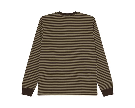 Obey Established Works Eyes Stripe LS Shirt Black Olive Multi 131030119