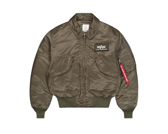 CWU-45 Heritage Bomber Jacket Mud Olive 100102 443 Alpha Industries CWU-45 Heritage Bomber Jacket Mud Olive 100102 443