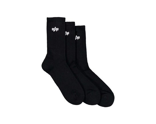 Basic Socks 3-pack Black 156986 03 Alpha Industries Basic Socks 3-pack Black 156986 03