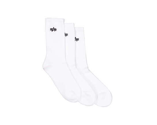 Alpha Industries Basic Socks 3-pack White 156986 09