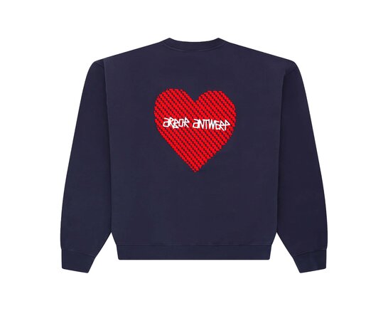 Arbor Antwerp Heartwork Crewneck Blue CN-HEAR-WORK-BLU