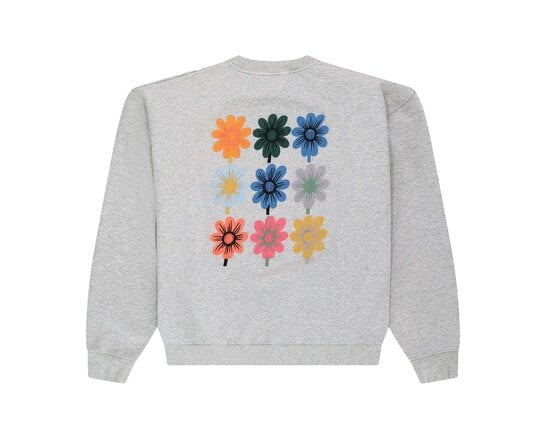 Nine Flowers Crewneck Melange CN-NINE-FLOR-MEL Arbor Antwerp Nine Flowers Crewneck Melange CN-NINE-FLOR-MEL