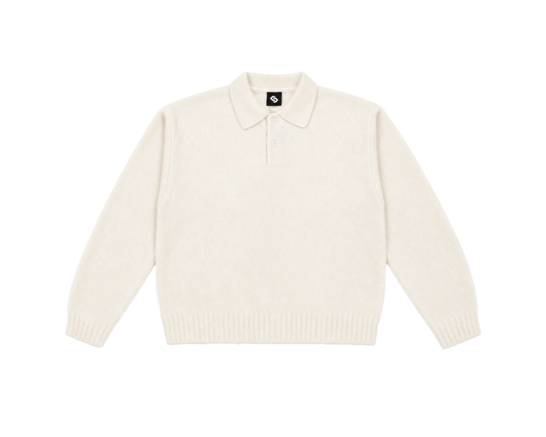 Sign Knit Polo Off White CC 62028 109 Collectiq Sign Knit Polo Off White CC 62028 109