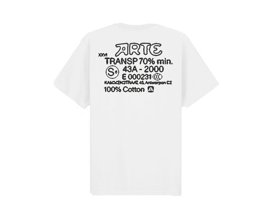 Arte Antwerp Serial Stamp T Shirt White AW26 121T