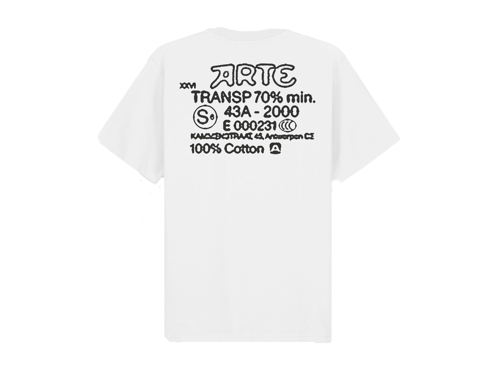 Arte Antwerp Serial Stamp T Shirt White AW26 121T