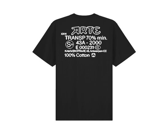 Arte Antwerp Serial Stamp T Shirt Black AW26 121T
