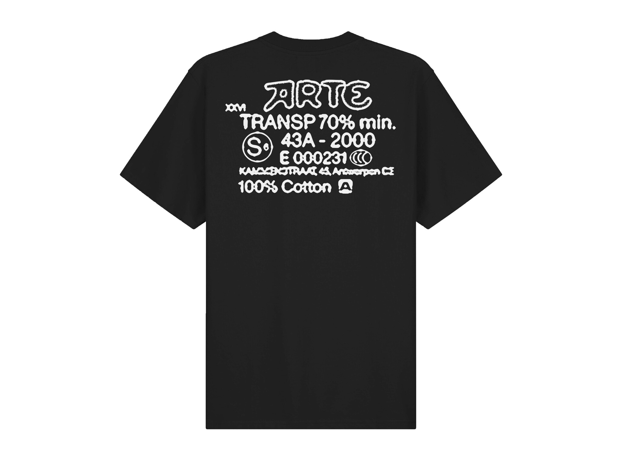 Arte Antwerp Serial Stamp T Shirt Black AW26 121T