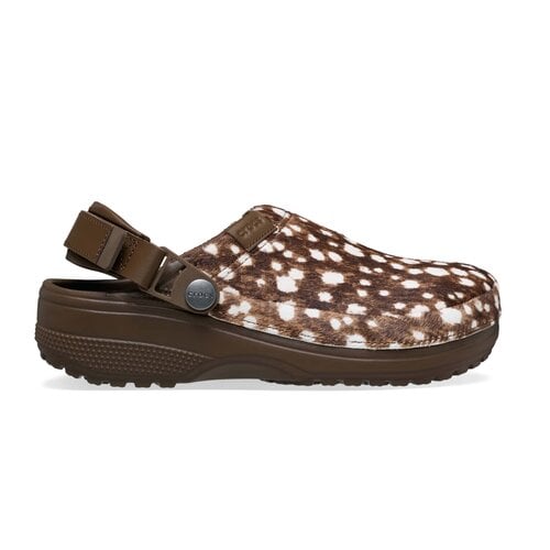 Classic Crafted Pony Hair Clog Brown White 214047 2PO