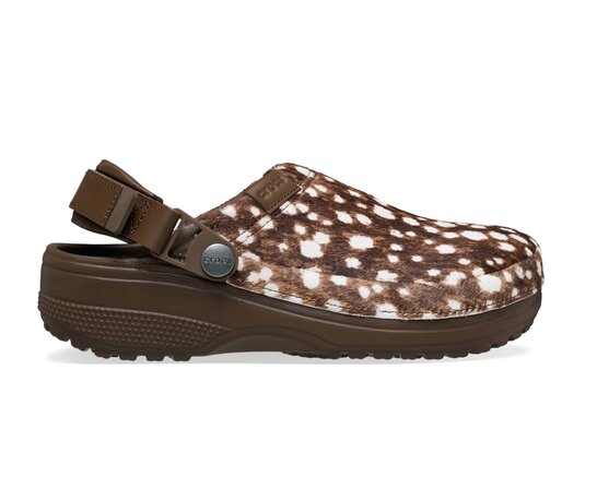 Crocs Classic Crafted Pony Hair Clog Brown White 214047 2PO