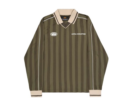 Alpha Industries Track Tricot Polo Longsleeve Dark Olive 268600