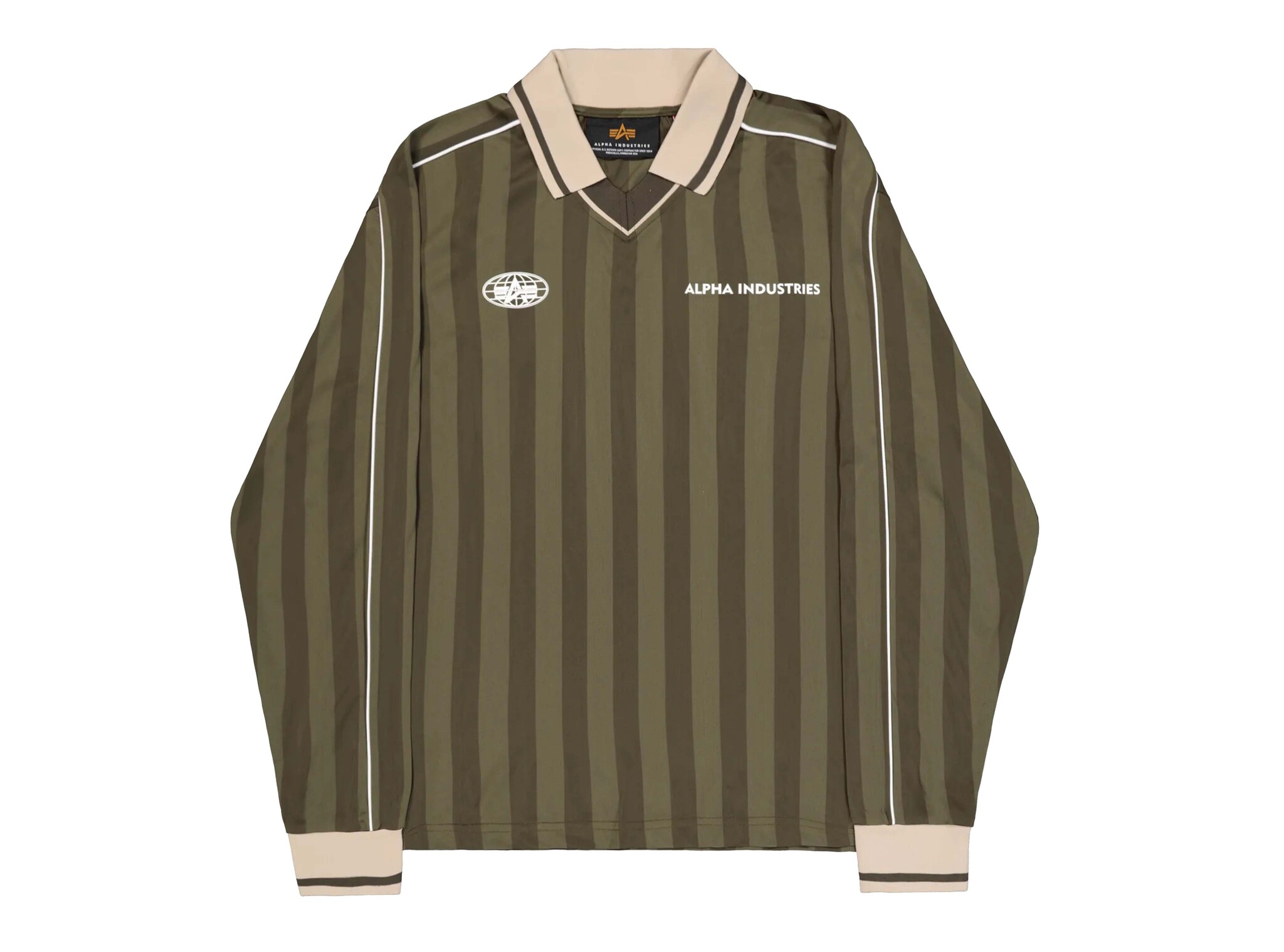 Alpha Industries Track Tricot Polo Longsleeve Dark Olive 268600