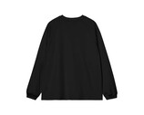 LS Signature Rib T Shirt Black White I037121.0D2.XX.03 Carhartt WIP LS Signature Rib T Shirt Black White I037121.0D2.XX.03