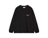LS Signature Rib T Shirt Black White I037121.0D2.XX.03 Carhartt WIP LS Signature Rib T Shirt Black White I037121.0D2.XX.03