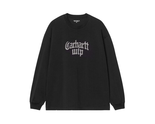 LS Blackletter T Shirt Black I037246.89.XX.03 Carhartt WIP LS Blackletter T Shirt Black I037246.89.XX.03