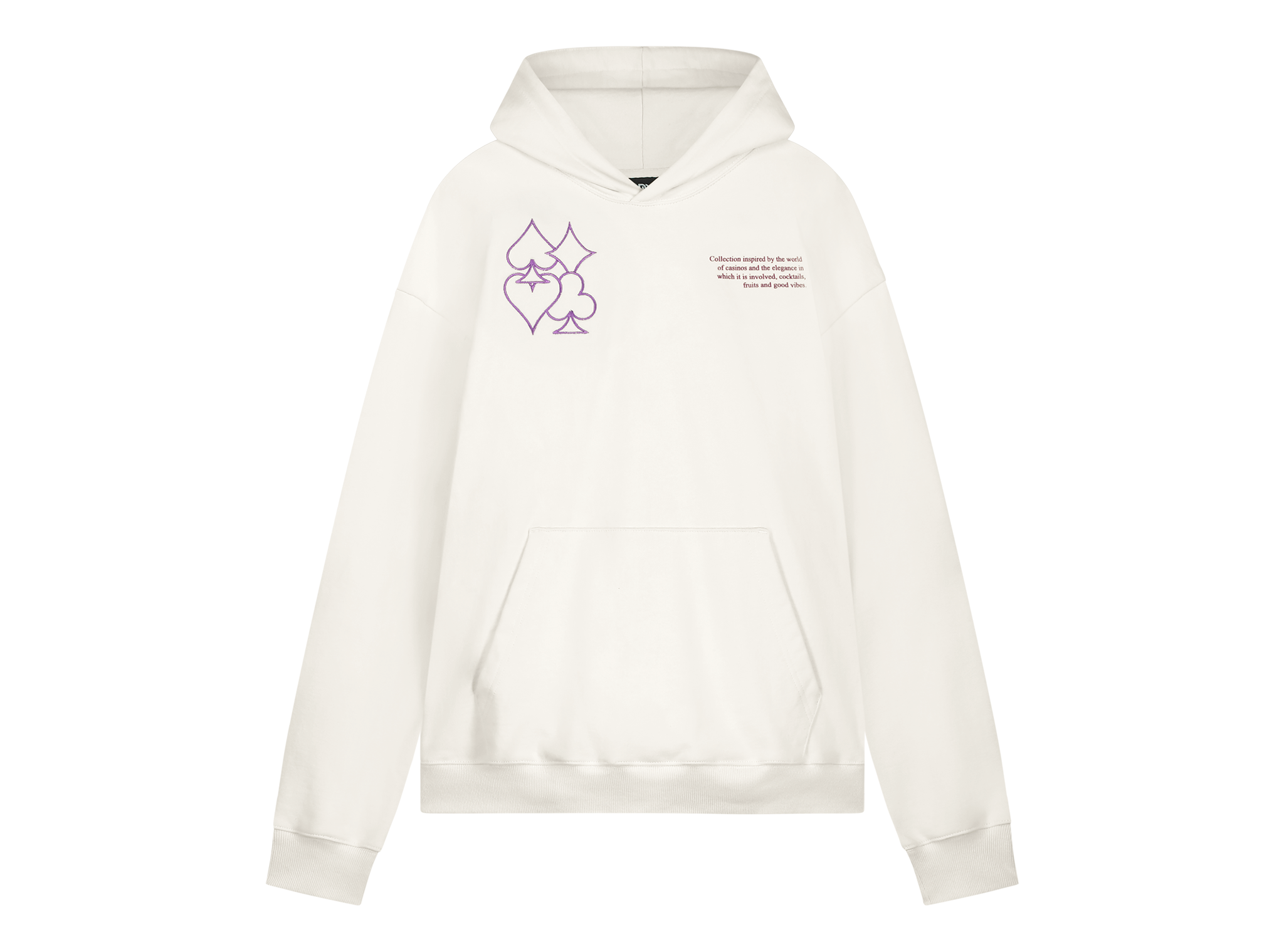 Royal Aces Hoodie Ivory White CC 43005 110 Collectiq Royal Aces Hoodie Ivory White CC 43005 110
