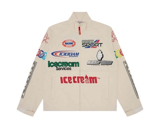 Pit Crew Ripstop Jacket Ecru ICOU26307 ICECREAM Pit Crew Ripstop Jacket Ecru ICOU26307