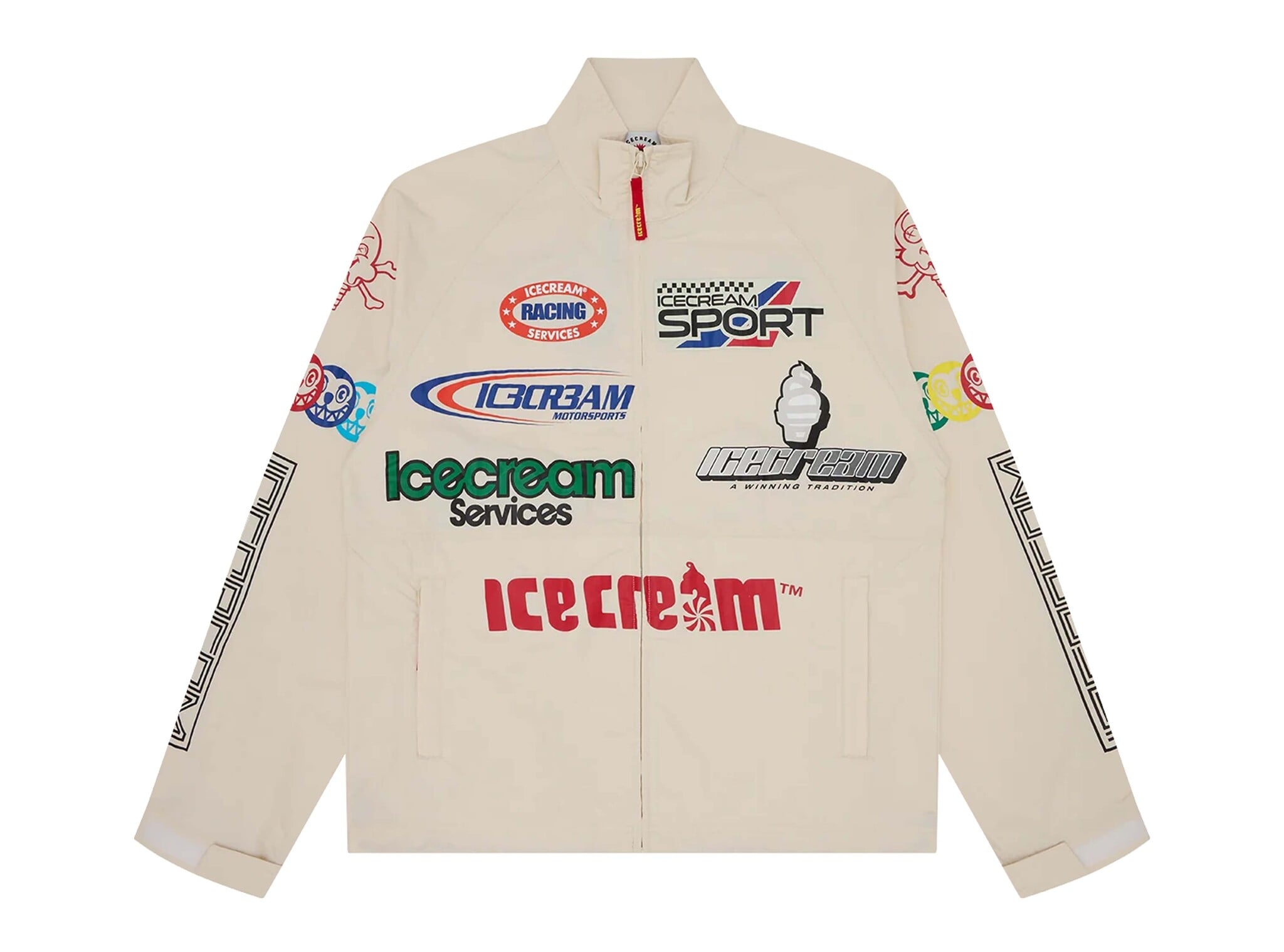 Pit Crew Ripstop Jacket Ecru ICOU26307 ICECREAM Pit Crew Ripstop Jacket Ecru ICOU26307