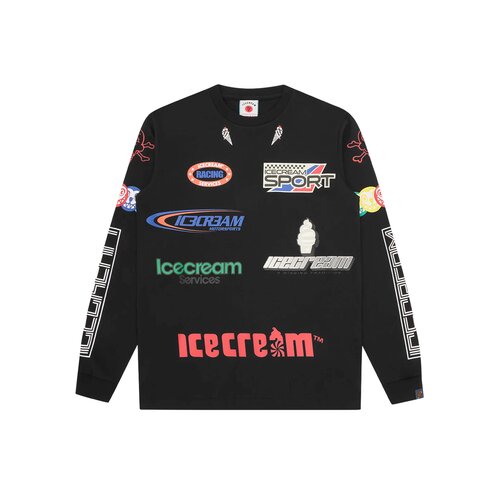 Pit Crew LS T Shirt Black ICLT26346