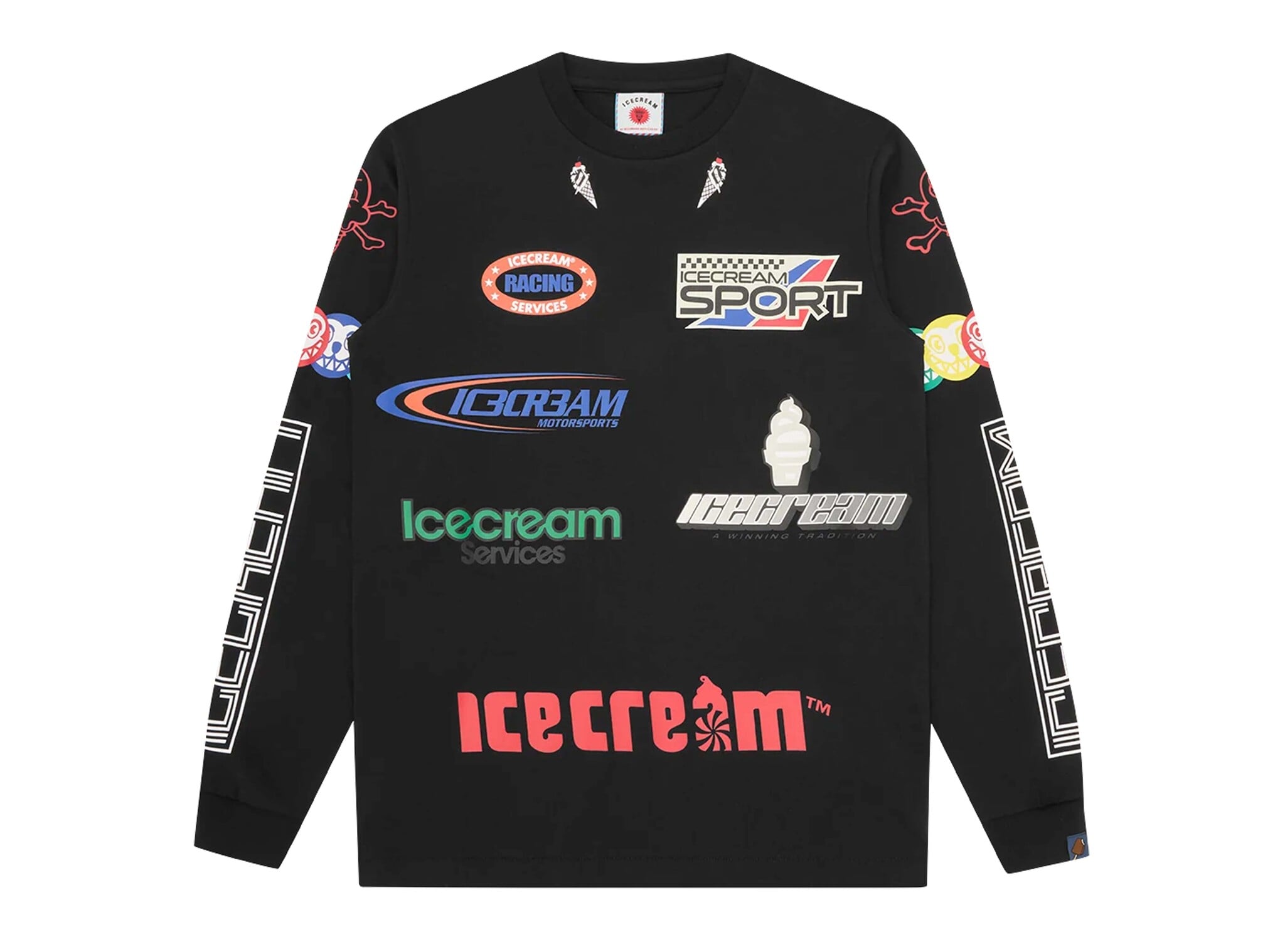 Pit Crew LS T Shirt Black ICLT26346 ICECREAM Pit Crew LS T Shirt Black ICLT26346