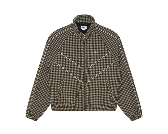 Obey Leisure Training Jacket Abbey Stone Plaid 121800632