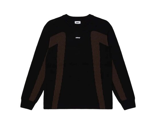 Brann Sweater Digital Black Multi 151000131 Obey Brann Sweater Digital Black Multi 151000131