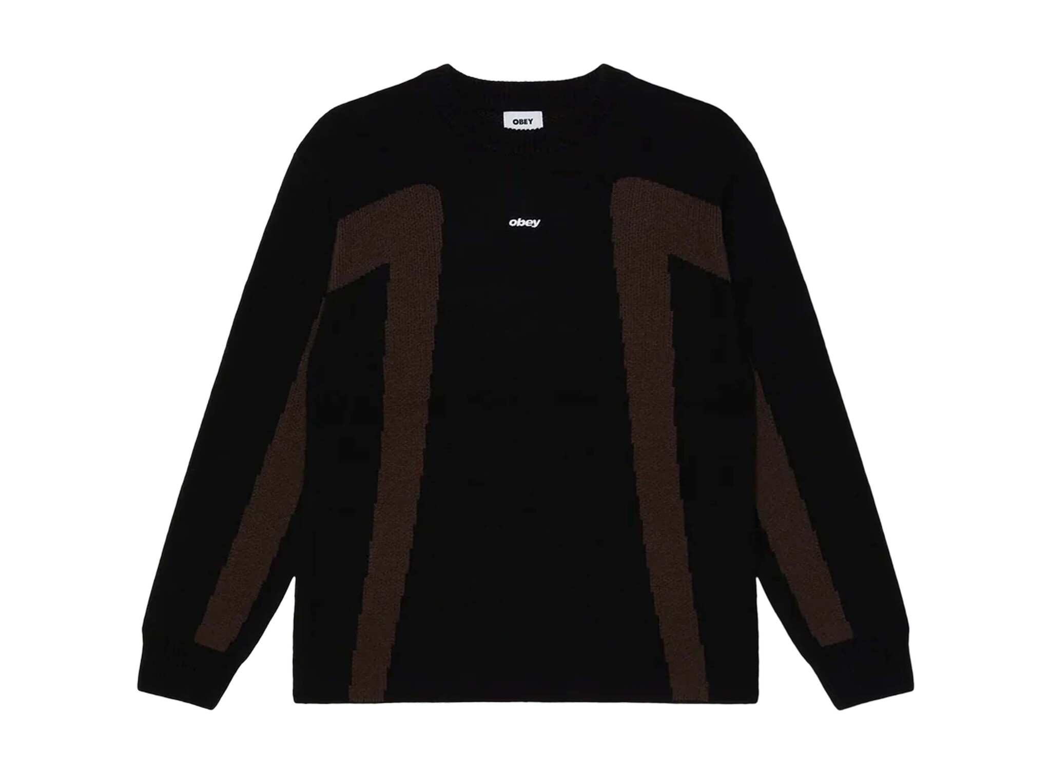 Brann Sweater Digital Black Multi 151000131 Obey Brann Sweater Digital Black Multi 151000131