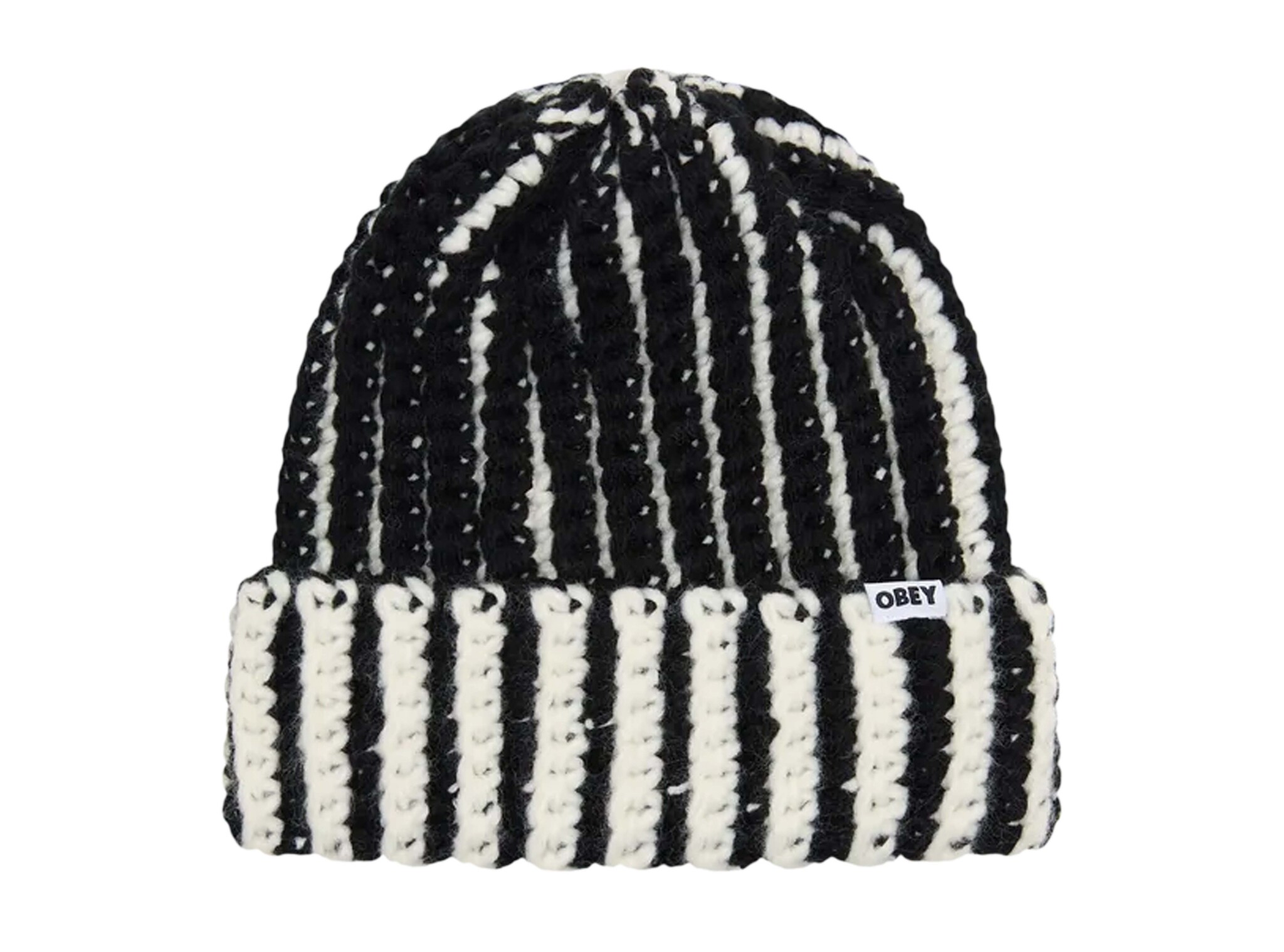 cout Chunky Beanie Black Multi 100030248 Obey cout Chunky Beanie Black Multi 100030248