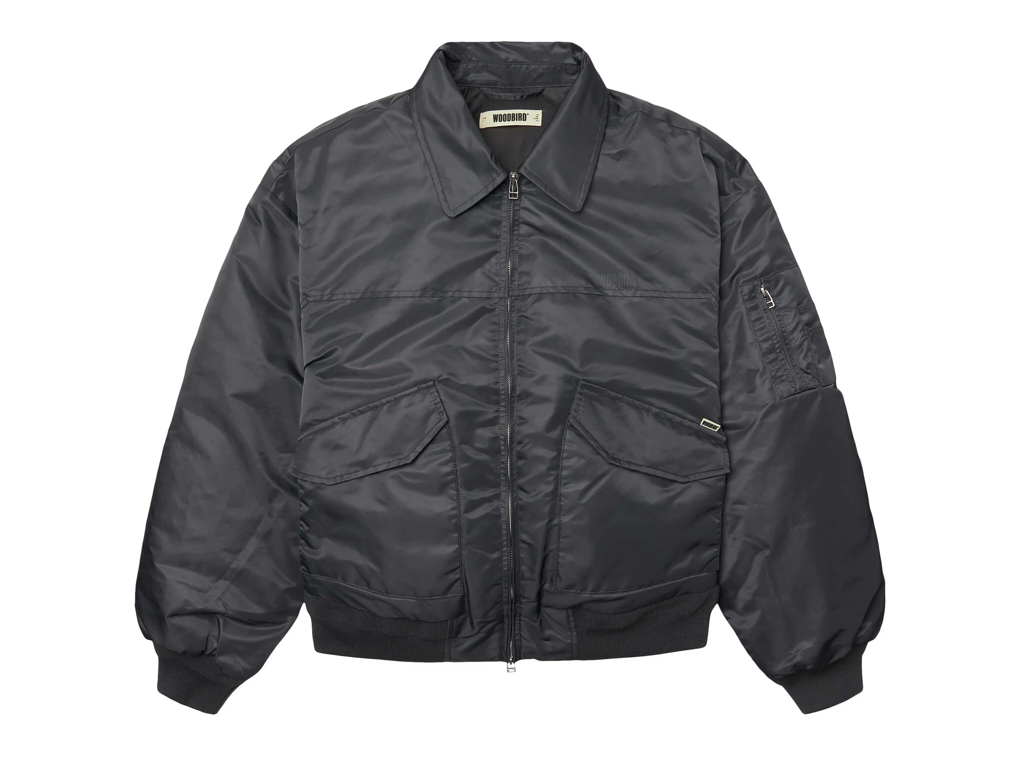 WBOsamu Bomber Jacket Antra Grey 2636 902 Woodbird WBOsamu Bomber Jacket Antra Grey 2636 902