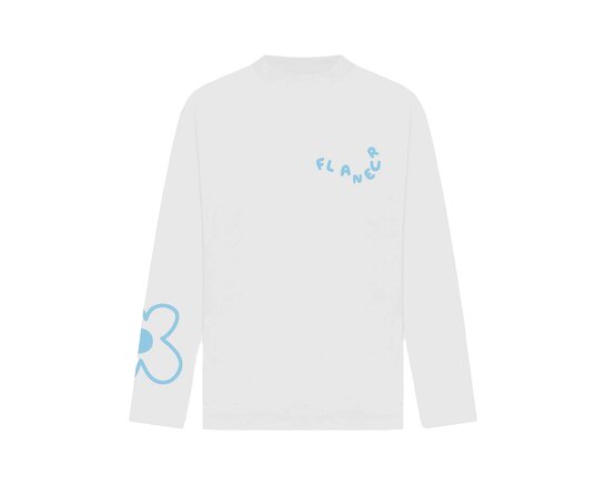 Blossom Longsleeve White Blue FTSH325 Flaneur Blossom Longsleeve White Blue FTSH325