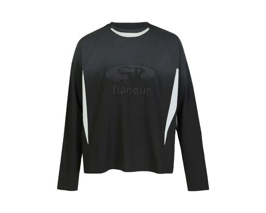 Music Paneled Longsleeve Black FTSH245 Flaneur Music Paneled Longsleeve Black FTSH245