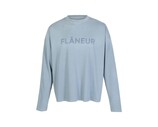 Blurred Logo Longsleeve Blue Citadel FTSH214 Flaneur Blurred Logo Longsleeve Blue Citadel FTSH214