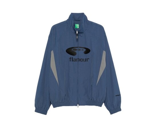 Music Paneled Track Jacket Navy FTRJ174 Flaneur Music Paneled Track Jacket Navy FTRJ174