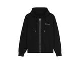 Flaneur Signature Zip Up Hoodie Black FZIP197
