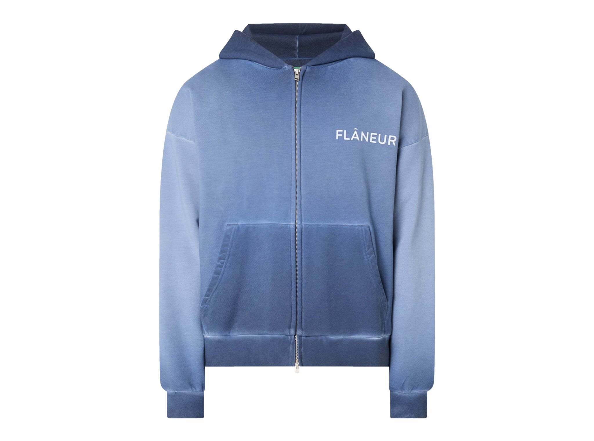 Double Logo Zip Up Navy FZIP220 Flaneur Double Logo Zip Up Navy FZIP220